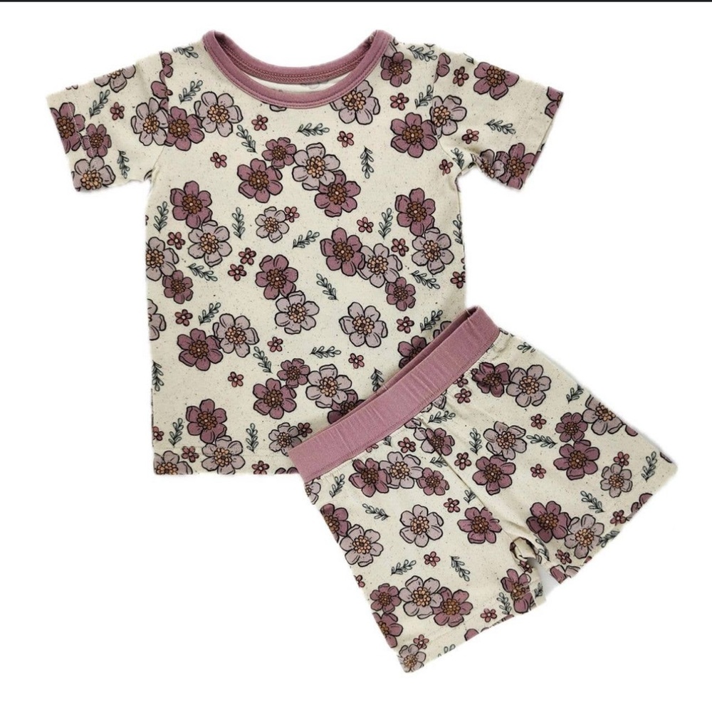 Little One Shop Floral Bamboo Shorts Set